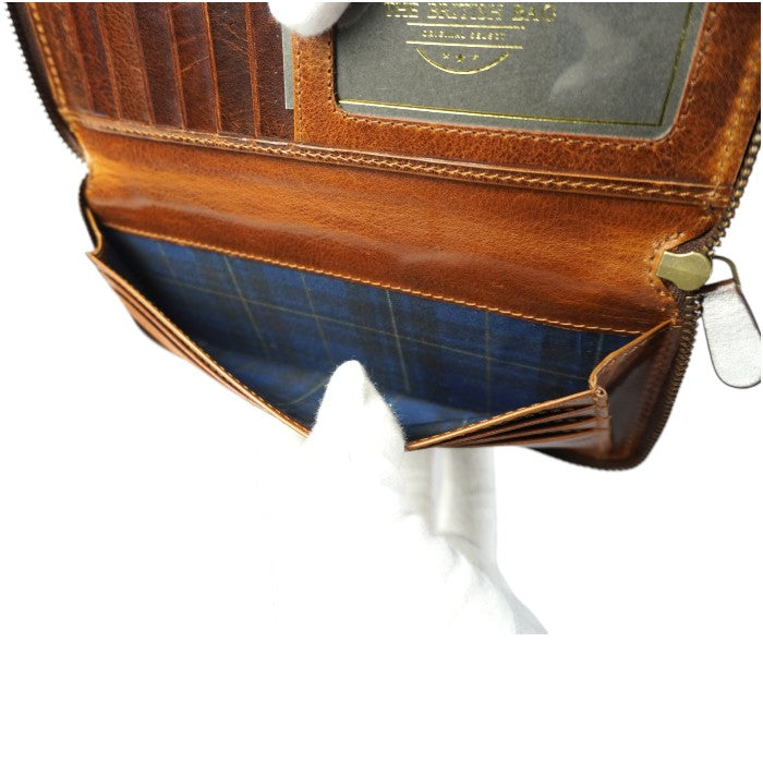 Zip Long Purse ブラウン/コニャック