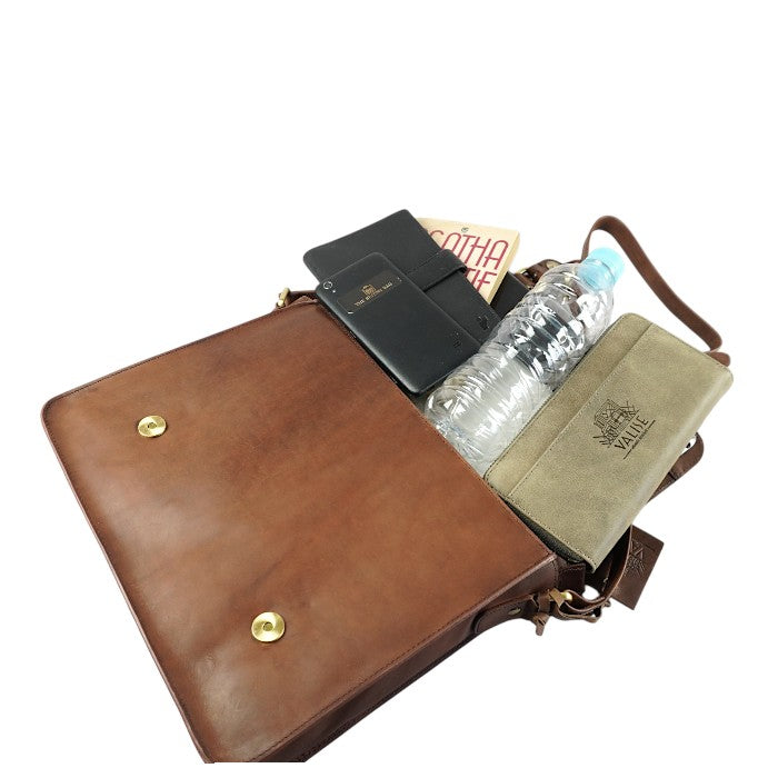 Medium サッチェル ロイヤルブラウン