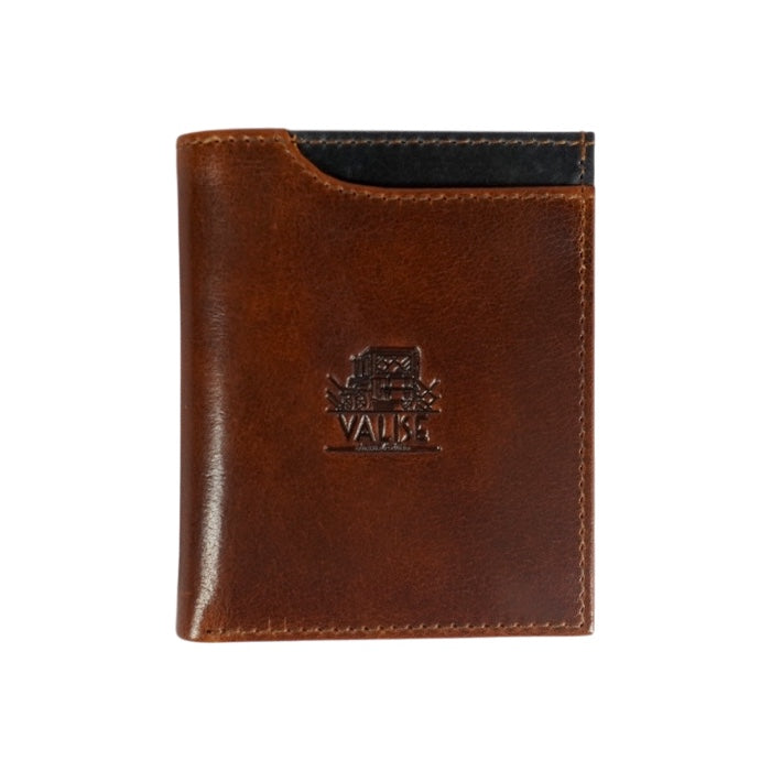 Tri-fold wallet royal brown