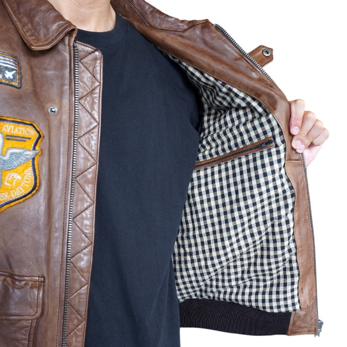 【数量限定】Air man Brown / Leather Flight Jacket