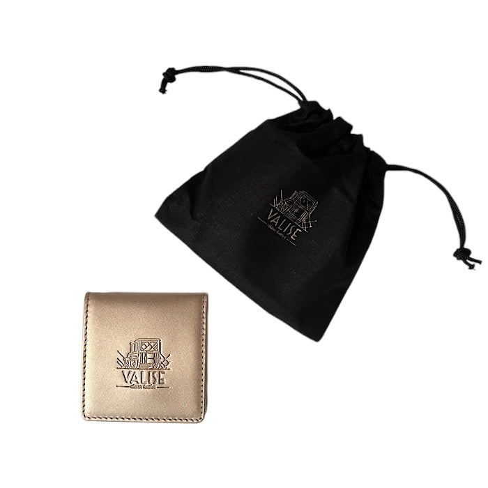 Valise coin case, champagne gold