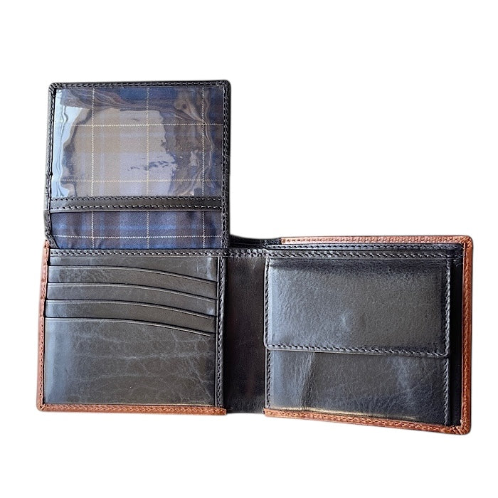 Bifold wallet Cognac/Navy