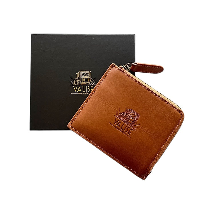 Valise Coin Card Case, Golden Tan