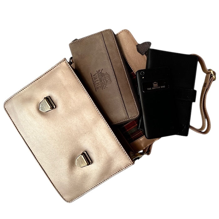 Mini サッチェル シャンパンゴールド