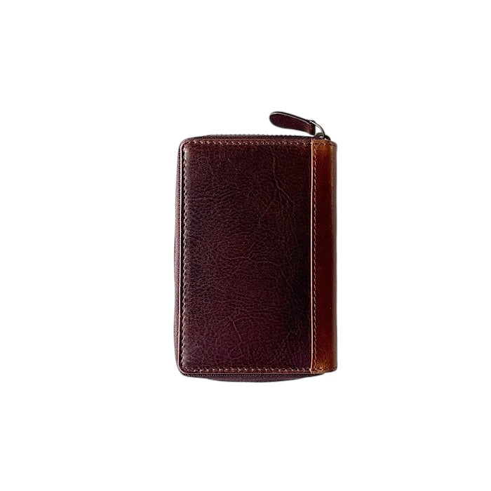 Zip Key Case Brown/Cognac