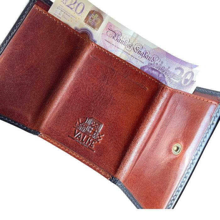 Bifold wallet Cognac/Navy