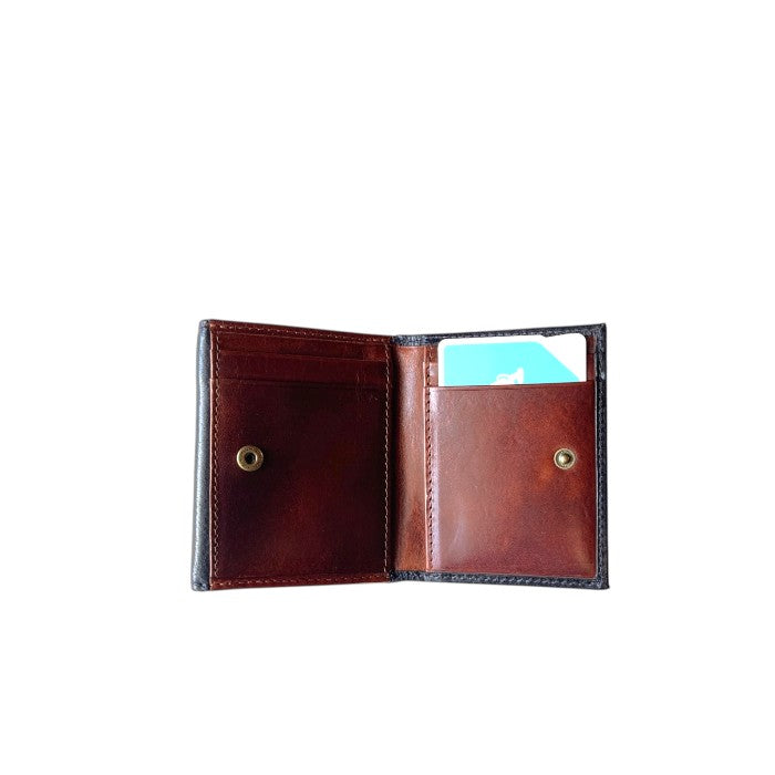 Bifold wallet Cognac/Navy