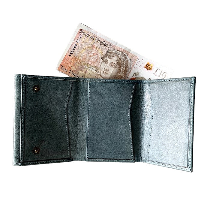 三つ折り財布 ケンブリッジブルー