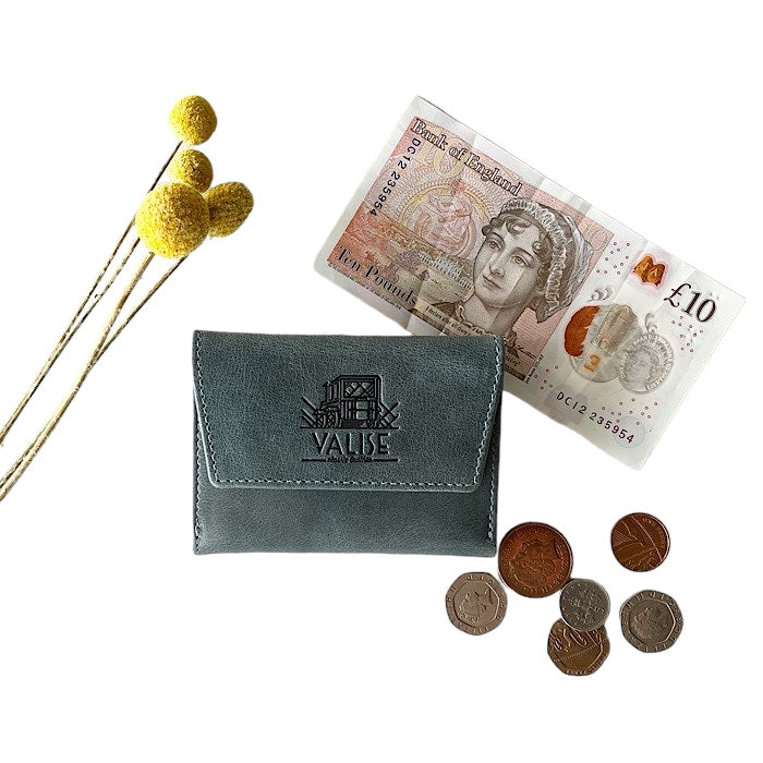 三つ折り財布 ケンブリッジブルー