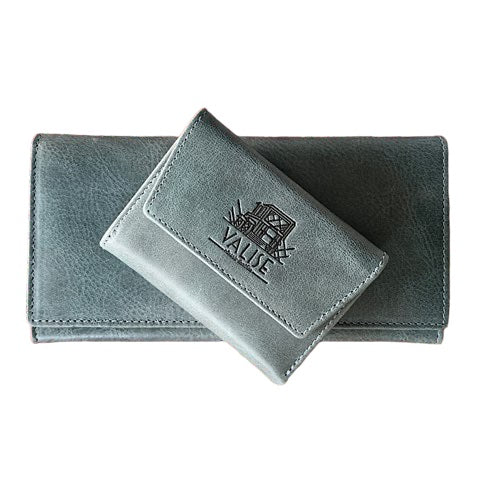 三つ折り財布 ケンブリッジブルー