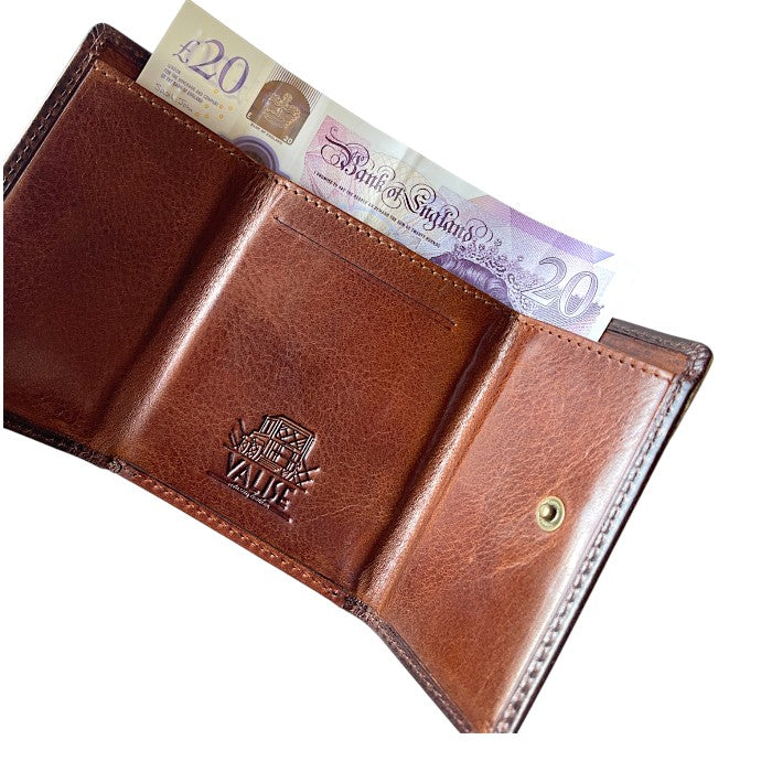 Bifold wallet Cognac/Navy