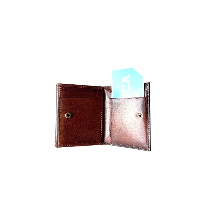 Bifold wallet Cognac/Navy