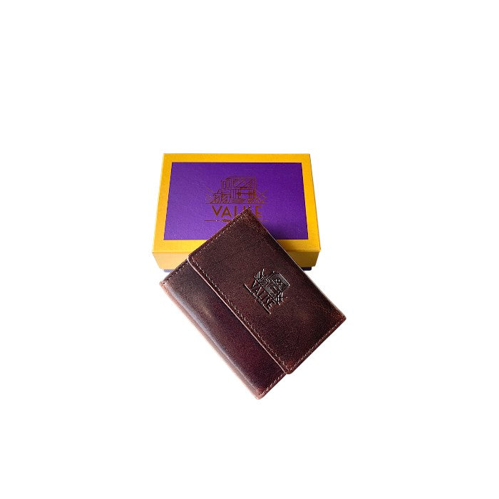 Bifold wallet Cognac/Navy