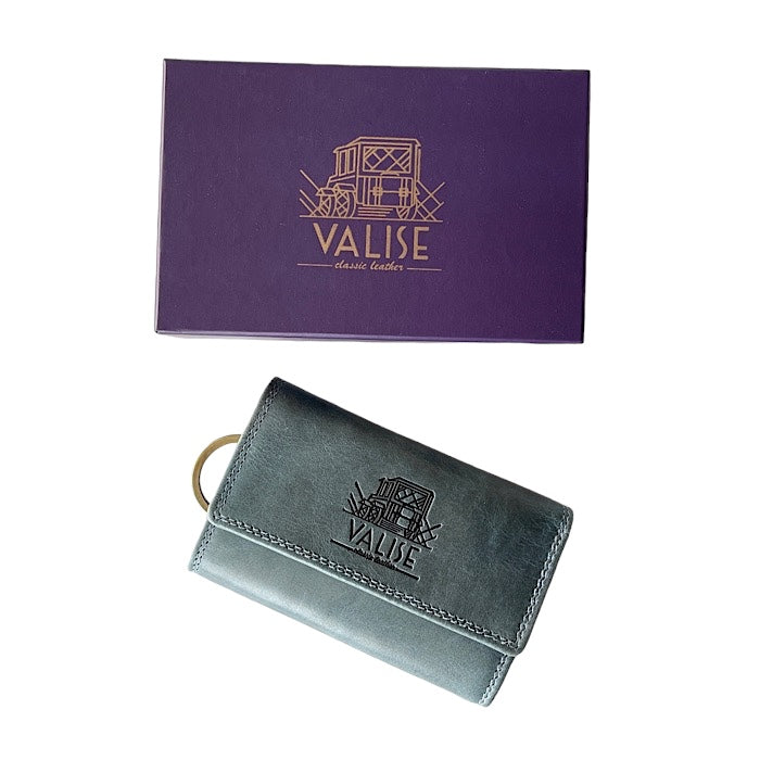 財布付きキーケースII ケンブリッジブルー