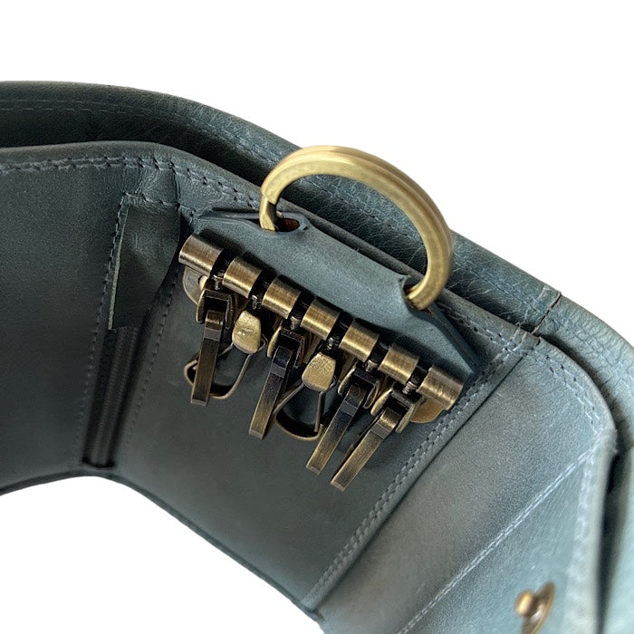 財布付きキーケースII ケンブリッジブルー