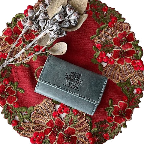 財布付きキーケースII ケンブリッジブルー