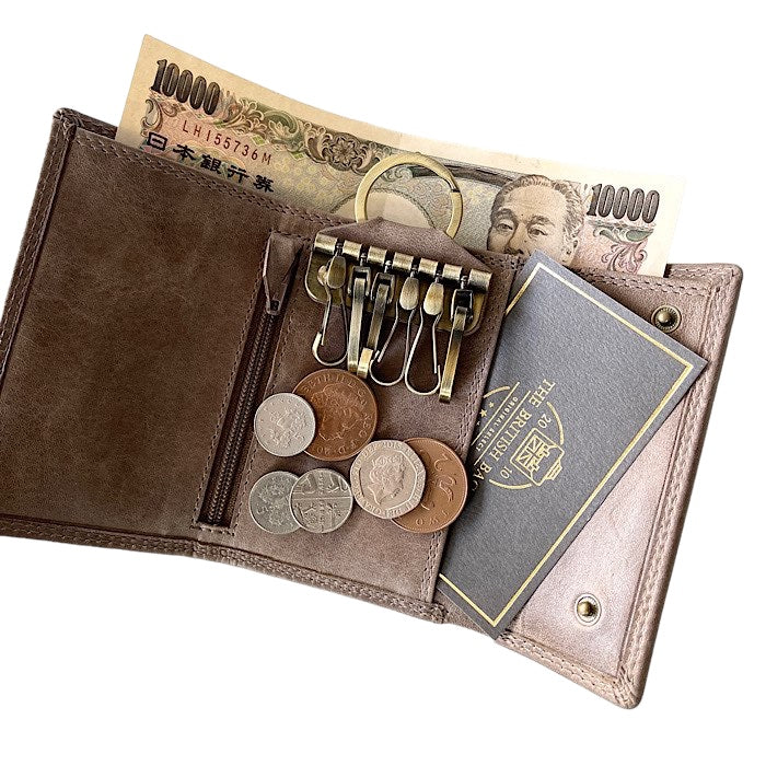 財布付きキーケースII スモーキーグレイ