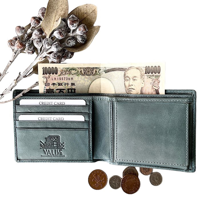 二つ折り財布II ケンブリッジブルー