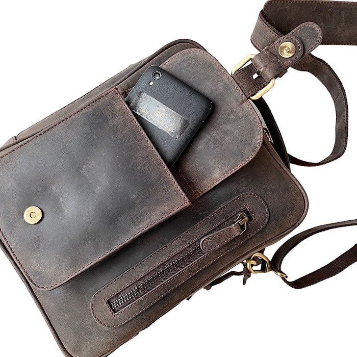 TALL ボックスサッチェル ハンターストーン