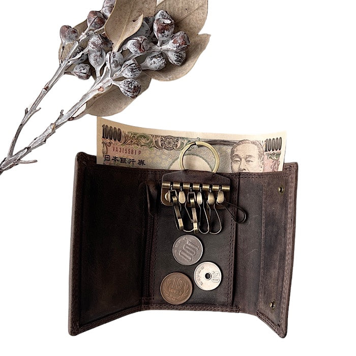 財布付きキーケースII ハンターストーン