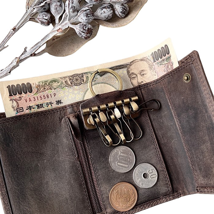 財布付きキーケースII ハンターストーン