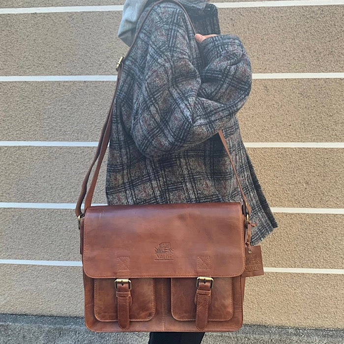 Valise サッチェルバッグ ゴールデンタンL