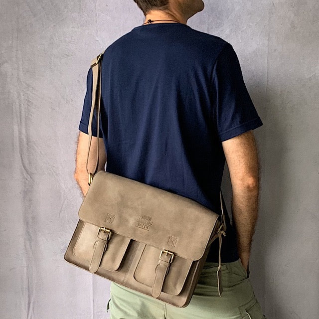 Large Satchel, Smoky Gray
