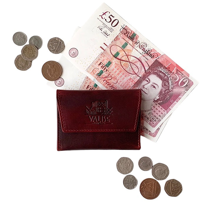 三つ折り財布 ブラックチェリー