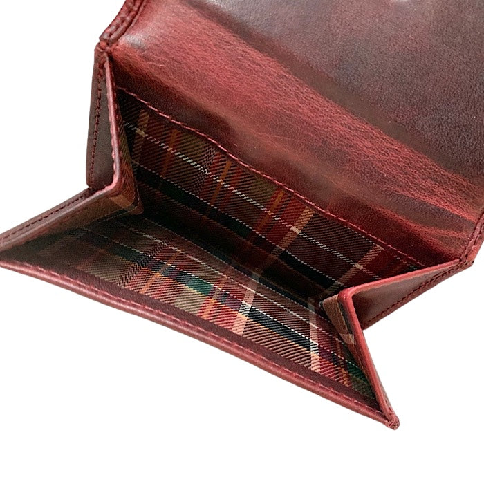 三つ折り財布 ブラックチェリー