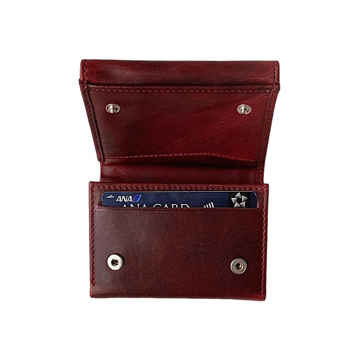 三つ折り財布 ブラックチェリー