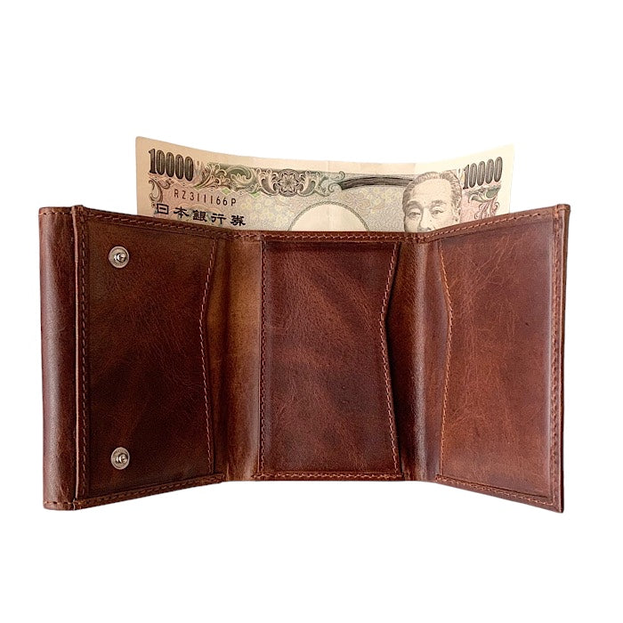 三つ折り財布 ゴールデンタン