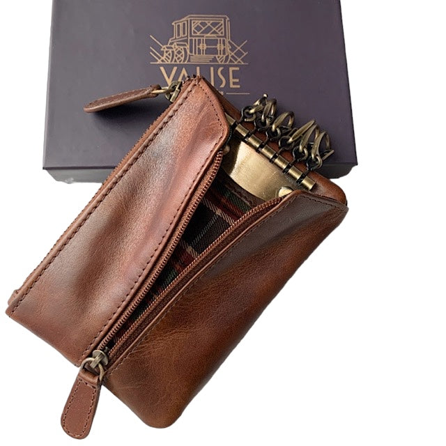 Valise Coin Case and Key Case, Royal Brown