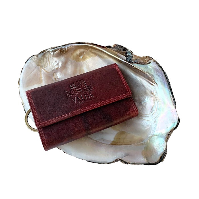 財布付きキーケースII ブラックチェリー