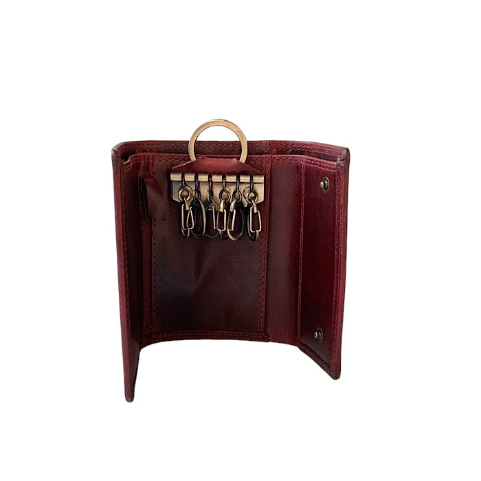 財布付きキーケースII ブラックチェリー