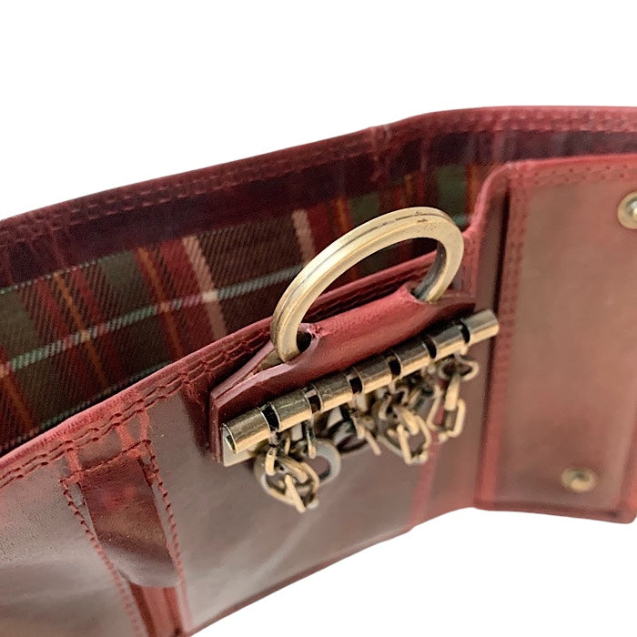 財布付きキーケースII ブラックチェリー