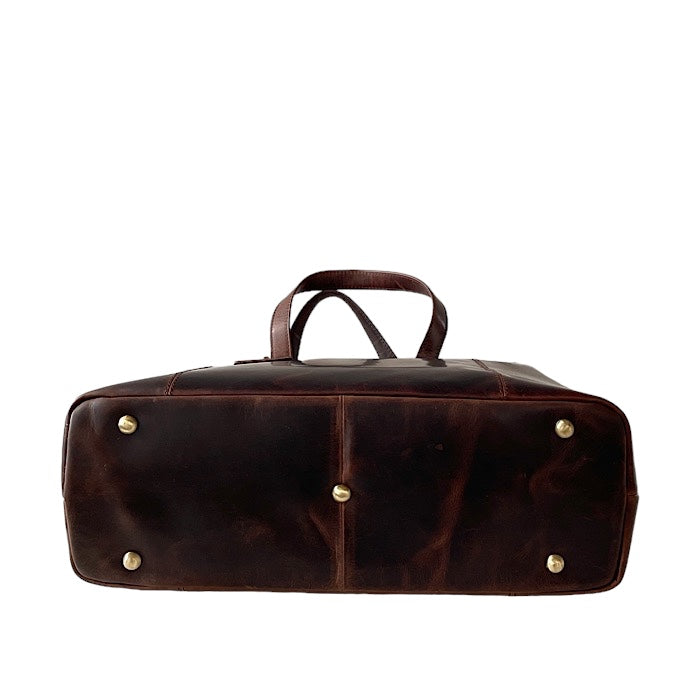 Medium 2-way Tote Bag, Antique Brown