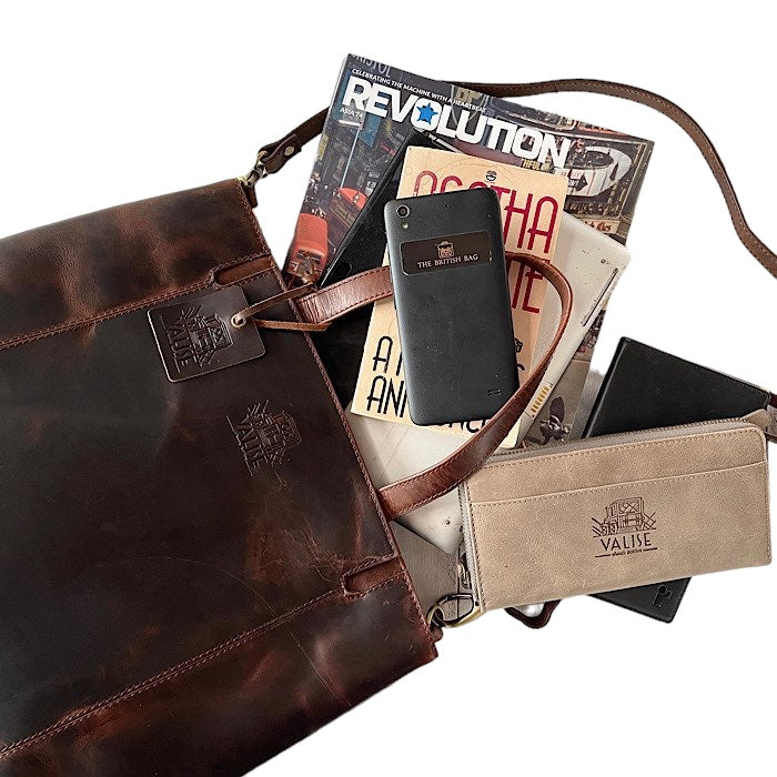 Medium 2-way Tote Bag, Antique Brown