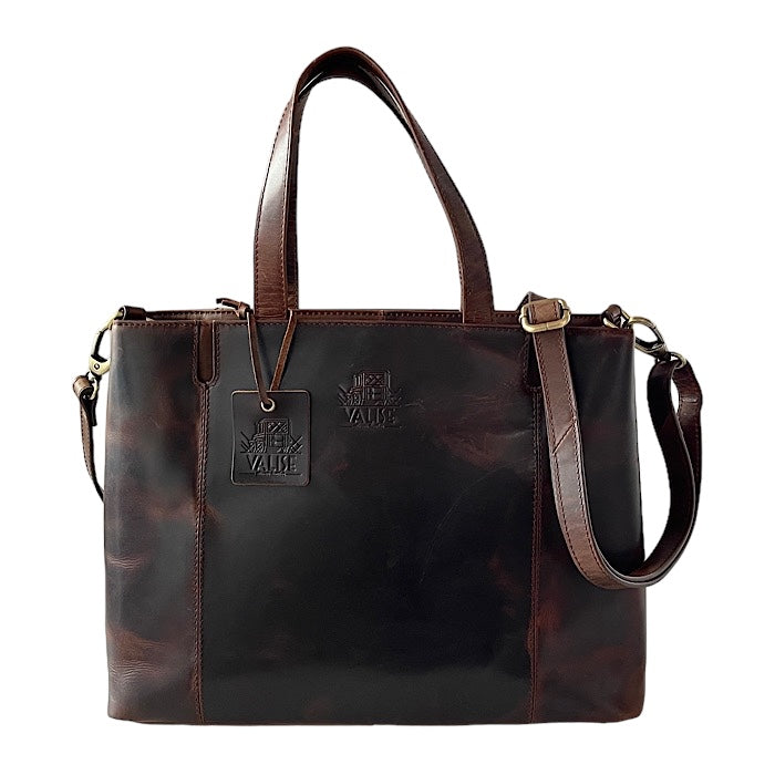 Medium 2-way Tote Bag, Antique Brown