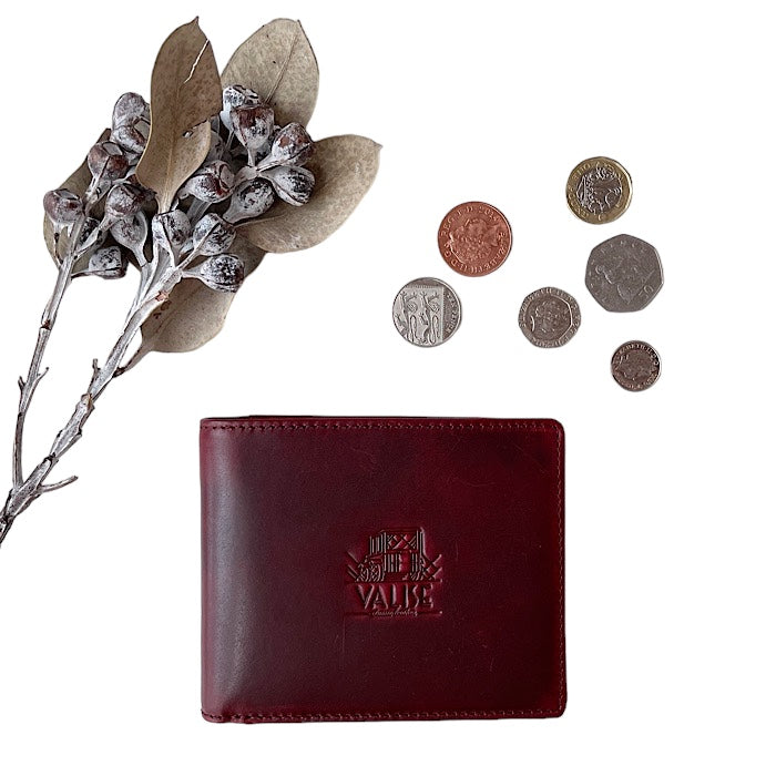 二つ折り財布V ブラックチェリー