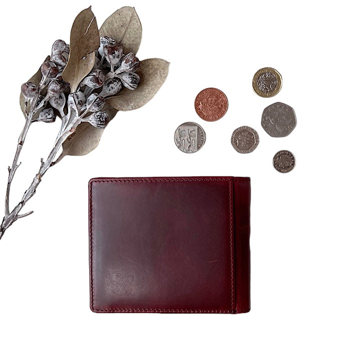 二つ折り財布V ブラックチェリー