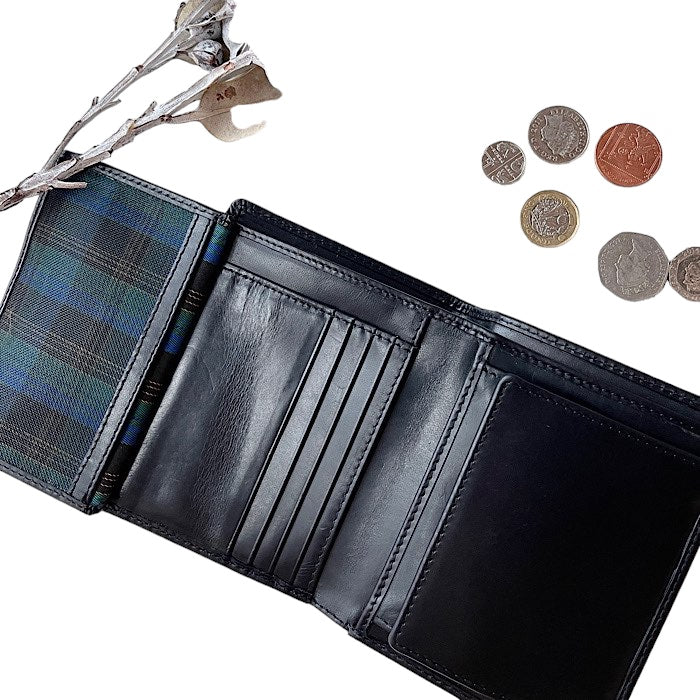 二つ折りミニ手帳型財布 イートンブラック