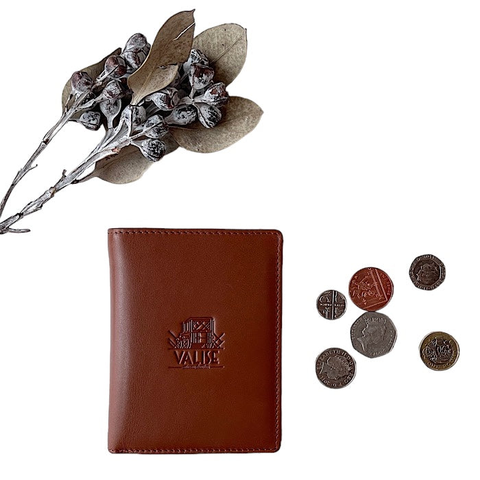 二つ折りミニ手帳型財布 ゴールデンタン