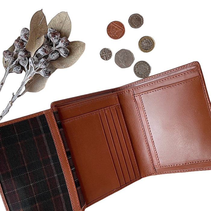 二つ折りミニ手帳型財布 ゴールデンタン