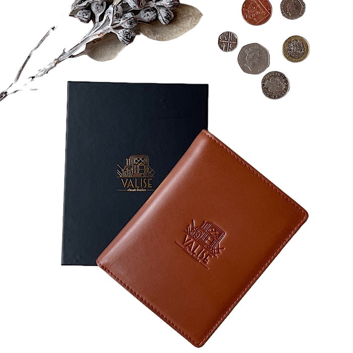 二つ折りミニ手帳型財布 ゴールデンタン