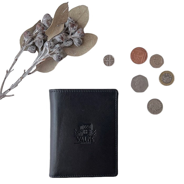 二つ折りミニ手帳型財布 サファイヤブルー