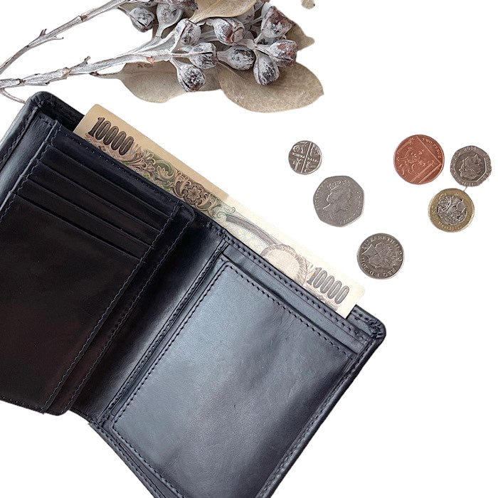 二つ折りミニ手帳型財布 サファイヤブルー