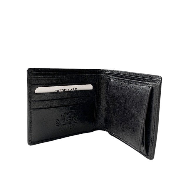 二つ折り財布 ブラックBuff