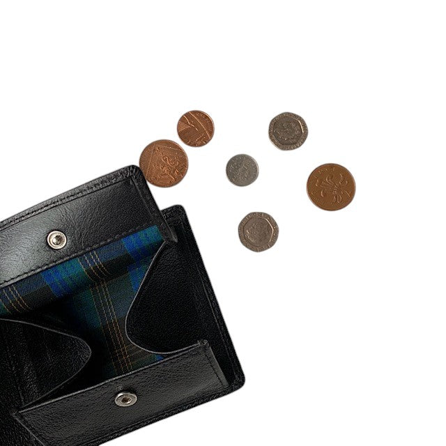 二つ折り財布 ブラックBuff