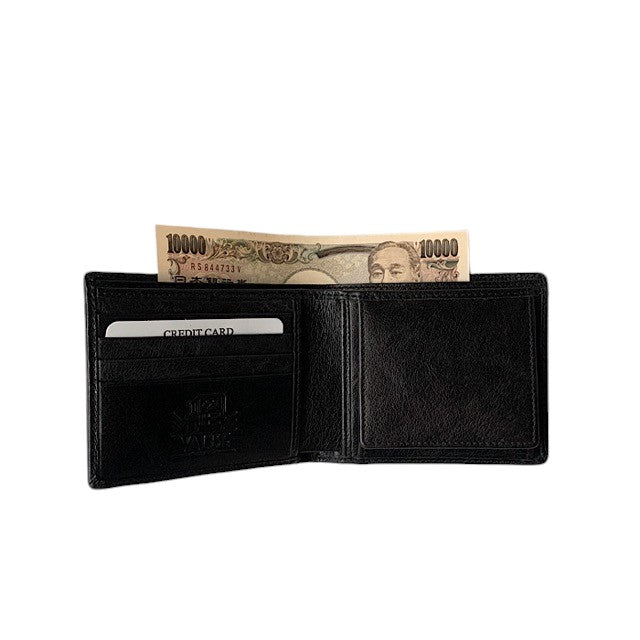 二つ折り財布 ブラックBuff