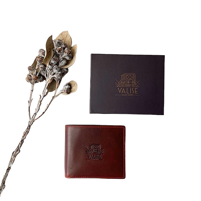 二つ折り財布 ブラックチェリー